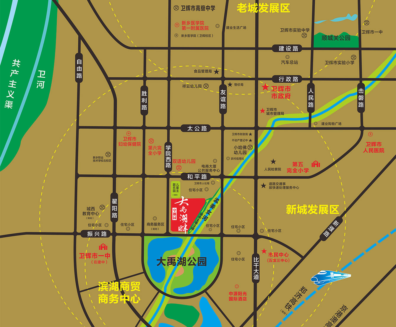 守拙园大禹湖畔区位图
